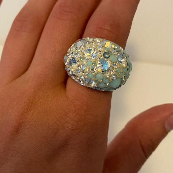 Swarovski Jewelry - Swarovski Multi Rhinestone Dome Ring
